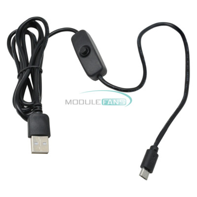 1.5m Micro USB Power Supply Charger Cable Wire ON/OFF Switch Raspberry Pi M