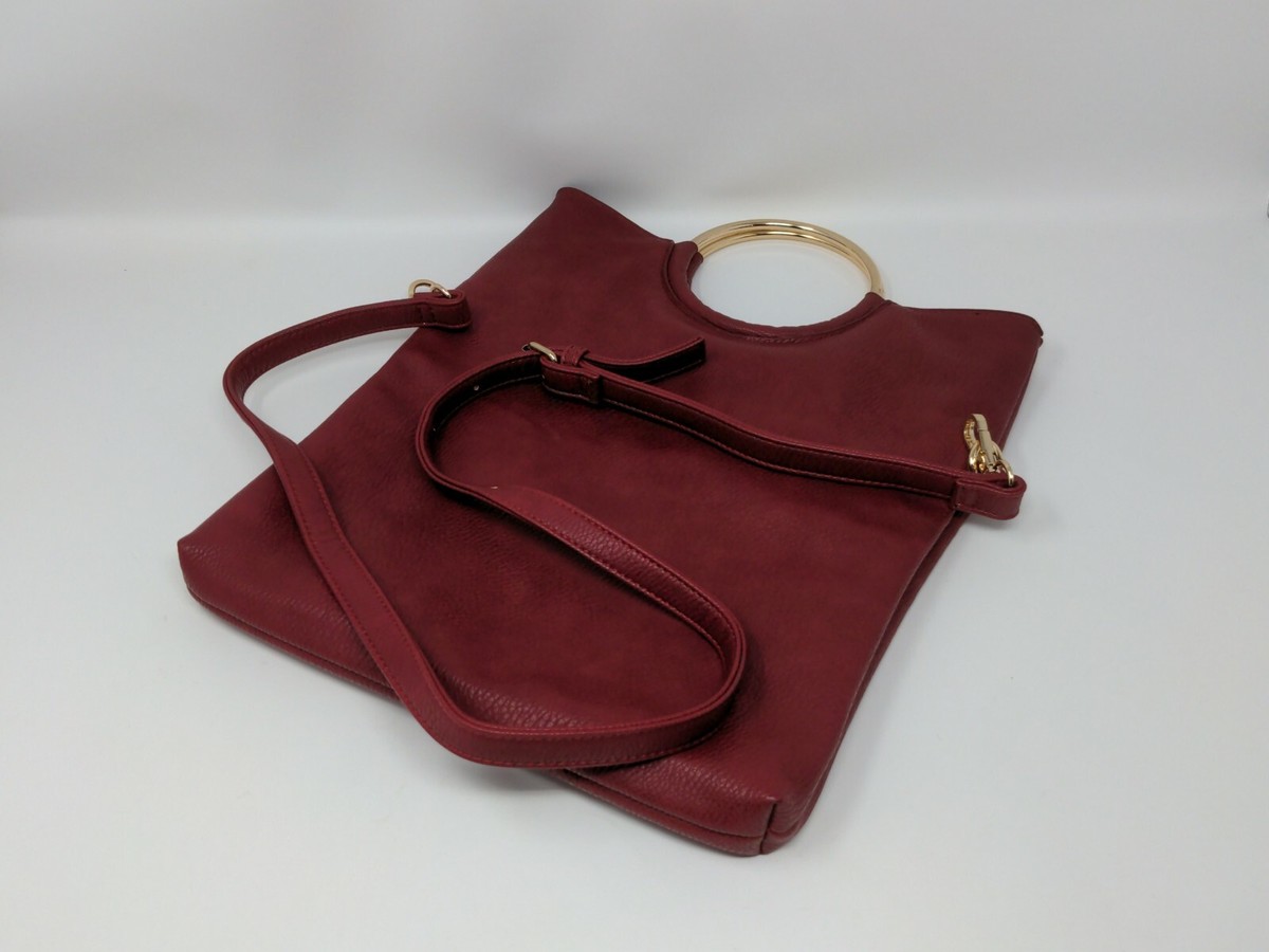 Crossbody Sondra Roberts Squared Convertible Bag Sondra Roberts Squared Red  Handbag Purse Bag Gold Luxury Style BB