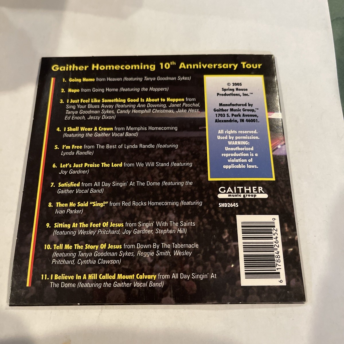 Gaither Homecoming Anniversary Tour Ten CD In Slip Case | eBay