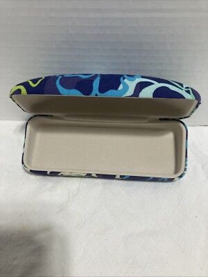 Vera Bradley Green and Cream Eyeglasses W/Case Vera Bradley Blue and Green ￼floral hard clamshell eyeglass  main image 3