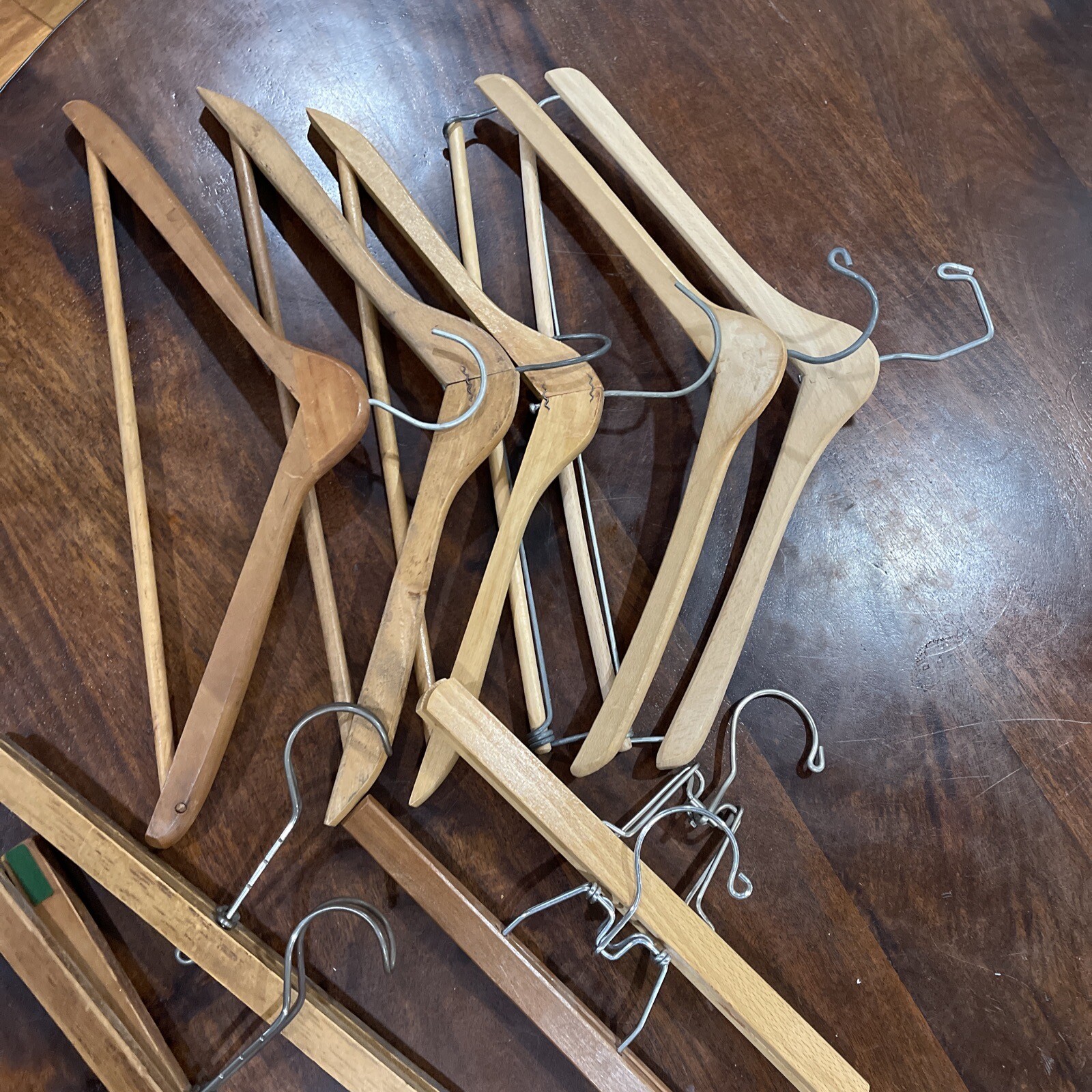 Hangers Wooden Coat & Clamp Skirt / Pants 4 Vintage… Gem