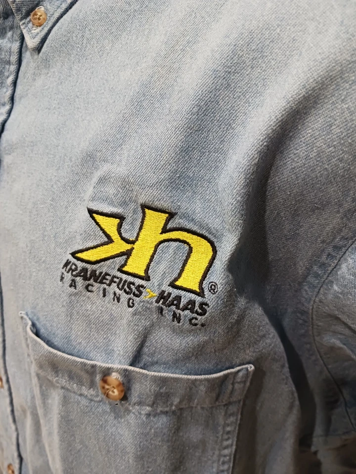 Vintage Jeremy Mayfield Kranefuss Haas RC Cola Team Issued Large Shirt NASCAR - Image 3 of 4