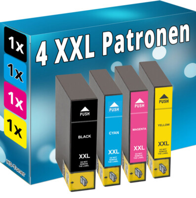 4 Tinte Patronen für Epson 35XL Workforce WF4720DWF WF 4725DWF 4730DTWF 4740DTWF