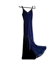 Xscape Womens Deep Blue Maxi Formal/Prom  Dress  mermaid style Size 4