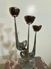 Fine Judaica Candelabra Brutalist Judaism Mid Century Modern — photo 1