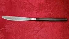 Ekco Eterna CANOE MUFFIN Dinner Knife Stainless Flatware Faux Wood Handle MCM 