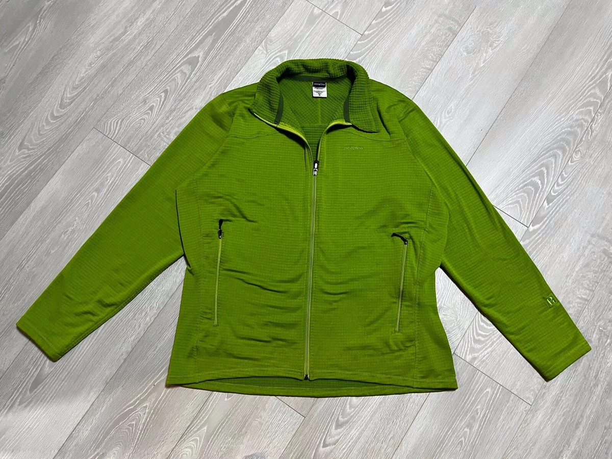 PATAGONIA R1 WAFFLE LEMON POLARTEC FULL ZIP FLEECE JACKET