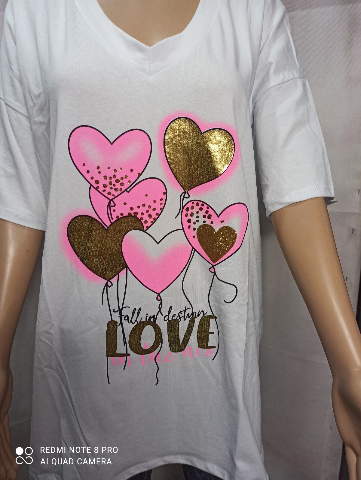 Tee-shirt Rose DMR BRAND – Taille L – Coton Mélangé – Neuf Sans étiquette