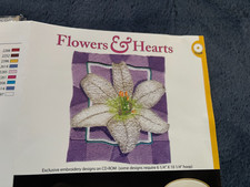 BABY LOCK EMBROIDERY CD -FLOWERS  HEARTS 17 DESIGNS UP TO 6 1/4" X 10 1/4" HOOP