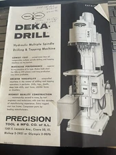 Deka Drill Catalog. /Brochure Precision Tool Mfg. Co. 