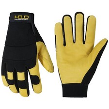 HANDLANDY Winter Work Gloves, Insulated Leather Warm Gloves