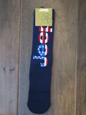 JEEP USA FLAG RED/ BLUE SLUB CREW SOCKS ONE SIZE