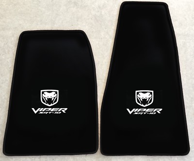 Autoteppich Fußmatten für Chrysler Dodge Viper SRT10 sw weiss Nubuk Velours Neu