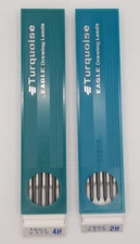 Berol Turquoise Eagle Drawing Leads Lot of Two 2375 2H & 4H Unused
