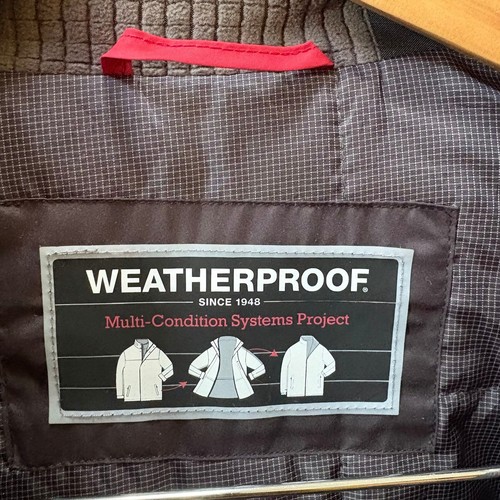 Men's Weatherproof Garment Dark Grey Quilted Lining Windbreaker Jacket size L - Picture 8 of 9