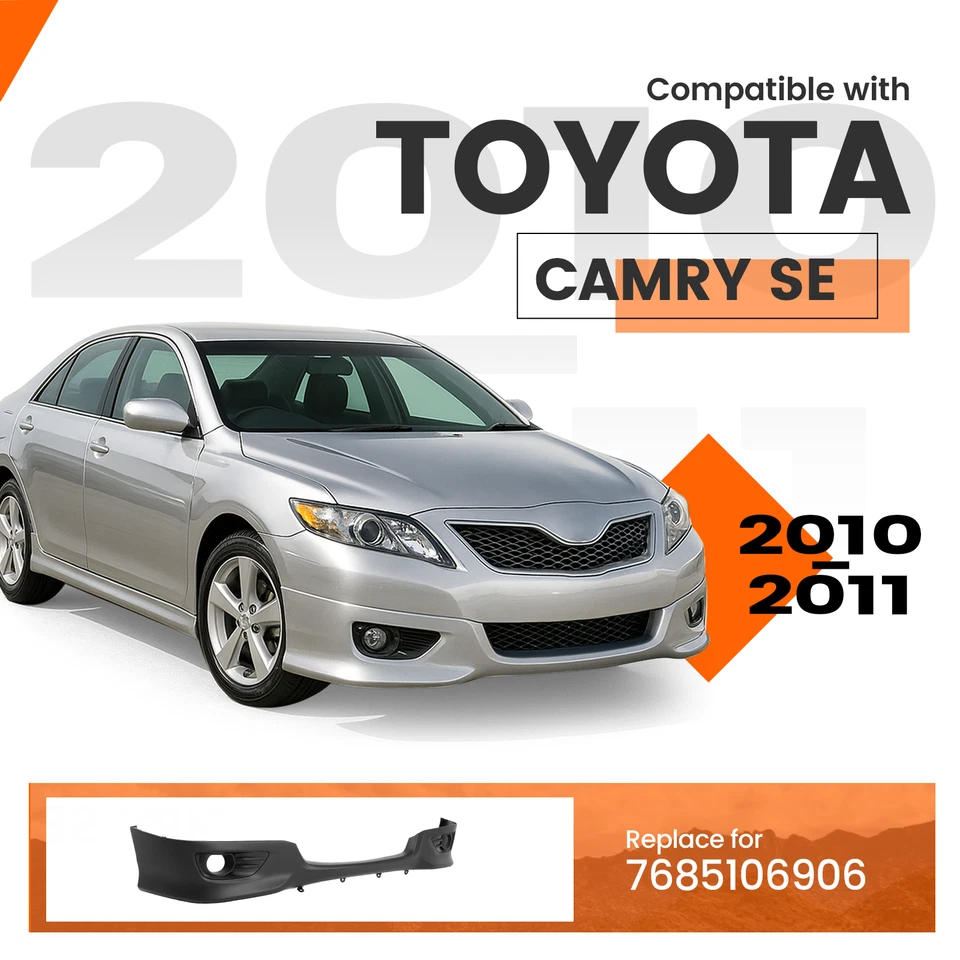 Front Bumper Lower Valance Spoiler For Toyota Camry SE 2010-11 Painted TO1093120 - Изображение 2 из 4