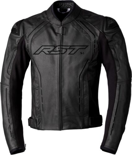 RST S1 Motorcycle Sports CE Leather Jacket/Trousers 2PC Black/black - Picture 2 of 8