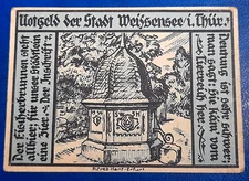 WEISSENSEE NOTGELD 25 PFENNIG 1921 EMERGENCY MONEY GERMANY BANKNOTE (32478)