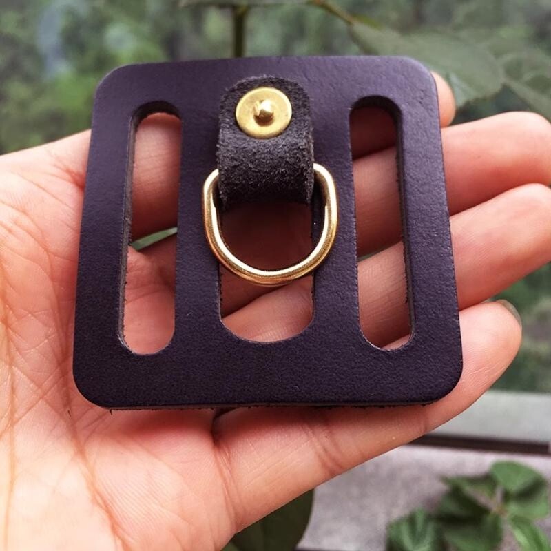 Leather Key Holder Men Belt Loop Keychains Clips Car Key Ring with