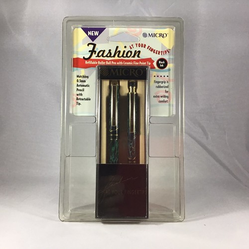 Vintage 1993 MICRO Ceramic Roller Pen & 0.5 mm Pencil Set NEW OLD STOCK