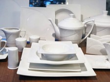 Schillerbach Tafelservice weiss  12 Personen Porzellan Essservice Geschirr 