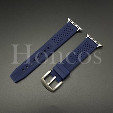 Dark Blue Silicone Sport Band for Apple Watch 38 40 41 42 44 45 49mm