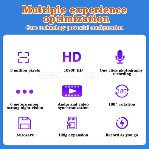 HD 1080P WIFI Body Camera Video Recorder 128G TF Card Mini Cam Night Vision - Picture 10 of 26