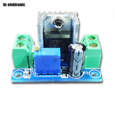 DC-DC Spannungsregler Modul 0 - 1,5A 1.5-15V einstellbar LM317 + Kühlkörper