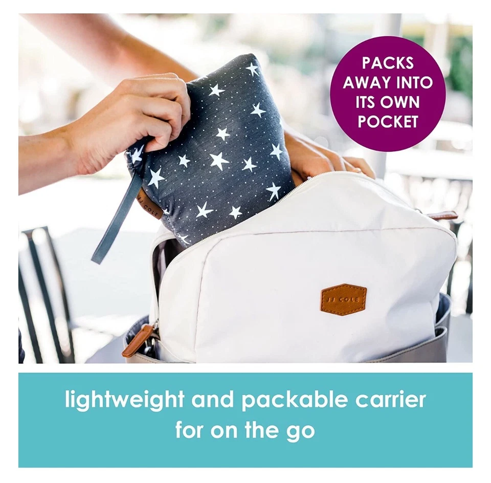 JJ Cole Luma Packable Carrier – 4 -Position Baby Carrier - Compact Travel Bag - Image 3 of 4