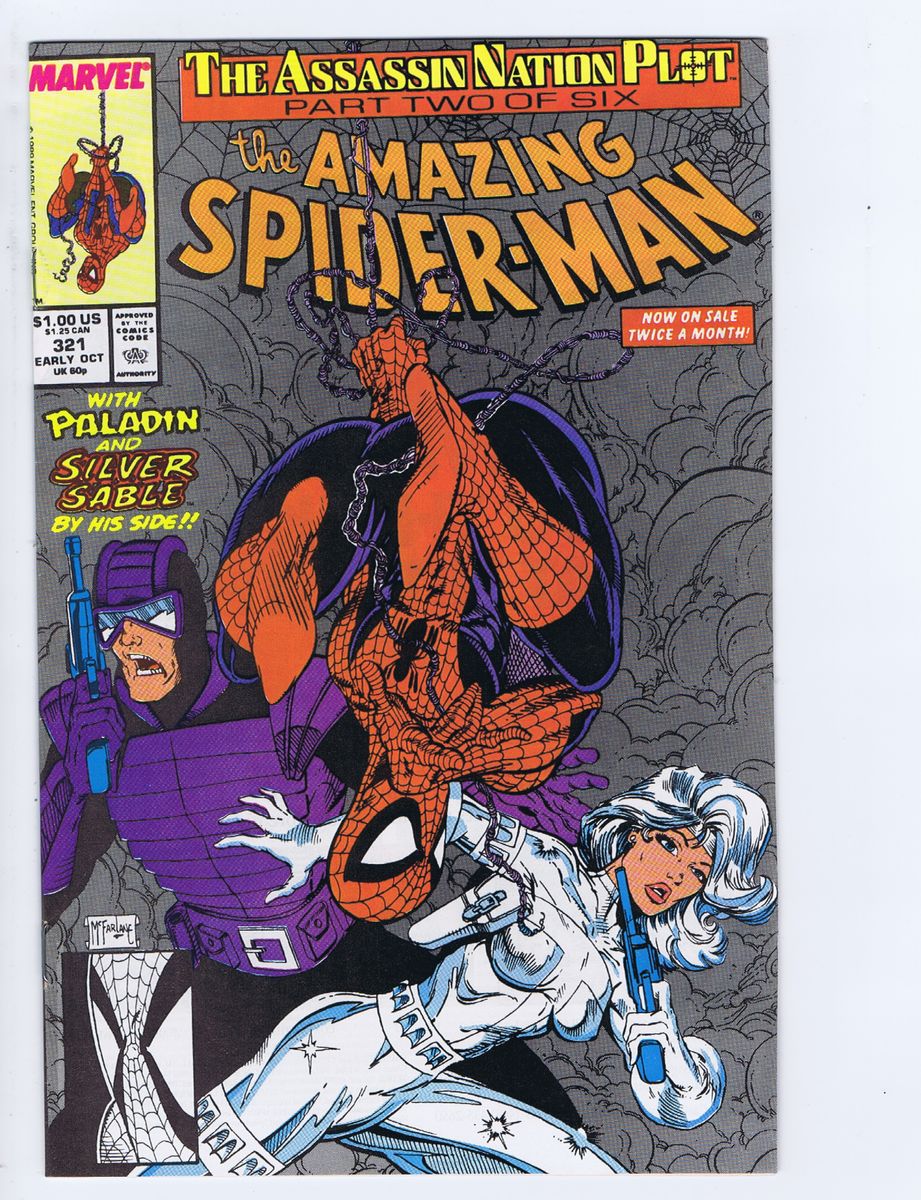 Amazing Spider-Man #321 Marvel 1989 Silver Sable Todd McFarlane