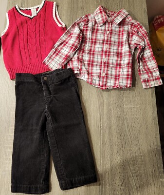 Boys George Red/White/Black Dress Pants Outfit with Vest, Size: 18 Months | eBay Boys George Red/White/Black Dress Pants Outfit with Vest, Size: 18 Months | eBay