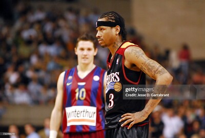 100% Authentic Allen Iverson Mitchell Ness 06 Barcelona 76ers