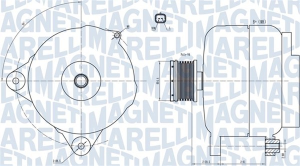 Magneti Marelli Lichtmaschine Generator Lima 063731876010 14V FüR Renault Megane-image