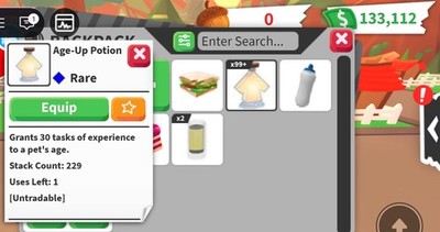  220+ Age Up Potions   133K+ Bucks  