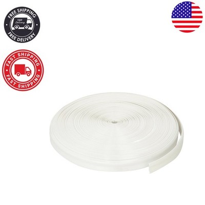 1'' x 100' Durable White Vinyl Insert - Ideal for Crafting and Organization