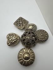 Vintage Gold Tone Button Covers Ornate Victorian Style Accessories