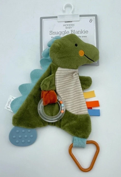 MODERN BABY Snuggle Blankie Dinosaur Plush Teether Rattle Lovey Toy Infant NEW
Opens in a new window