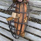 Antique Catchers Mask Metal Leather Baseball Protective Mask Diamond Splitter — photo 5