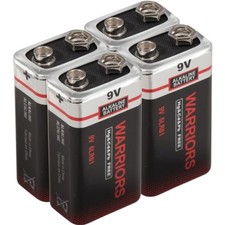 9V Batterien 4er Pack Alkalisch Rauchmelder A...