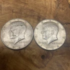 (2)  1964 D Kennedy Half Dollars * 90% Silver Lot of Two * #034