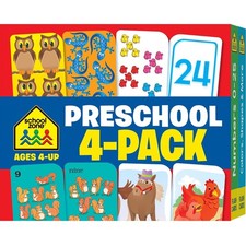 School Zone Preschool Flash Cards 4-Pack