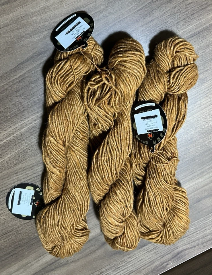 Noro CASH IROHA Yarn CARAMEL #95 Silk Wool Cashmere 40gr /99yds ea. Set of 3 - Image 2 of 4