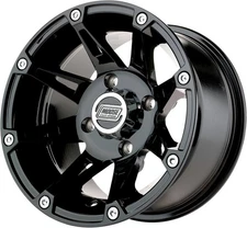 Moose Racing 0230-0626 387X Wheels Black 12X7 4/110 4+3