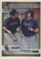 2018 Bowman Draft Gold Refractor 24/50 Greyson Jenista Grant Lavigne #RV-LJ fm0