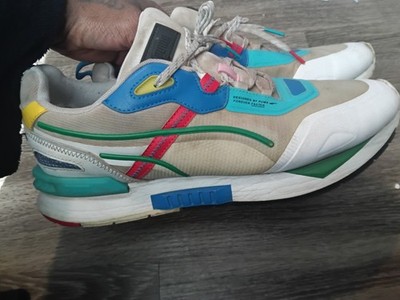 Puma Mirage Tech Game White Multicolor Green Blue Mens 382170 01 Size 10.5