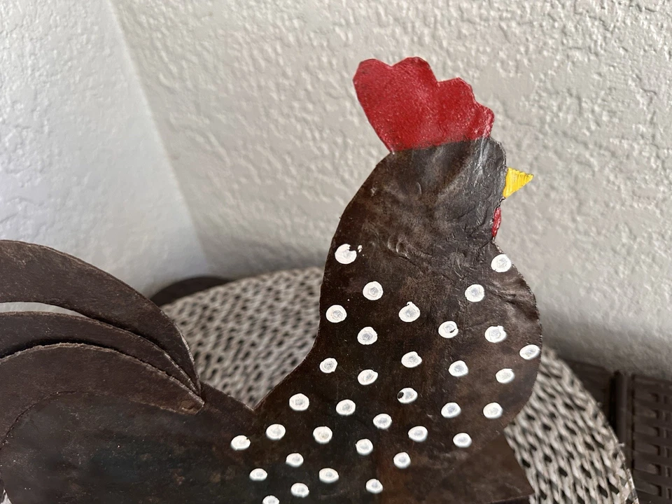 Tope de puerta de metal blanco negro gallo Foto 4 de 4