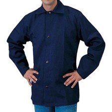 Tillman 6230B 30" 9 oz. Navy Blue FR Cotton Welding Jacket 2X-Large
