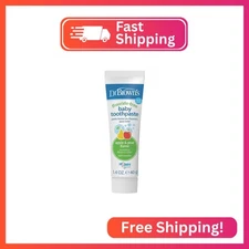 Dr. Brown's Fluoride-Free Baby Toothpaste, Safe to Swallow, Apple Pear, 1-Pack, 