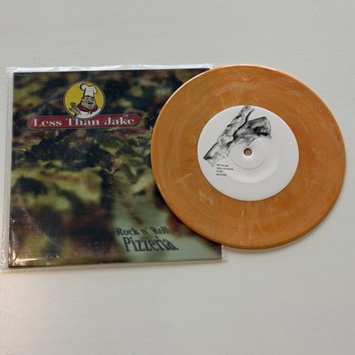 Less Than Jake Rock n  Roll Pizzeria 7  Inch Vinyl Orange Marble /1000 1996