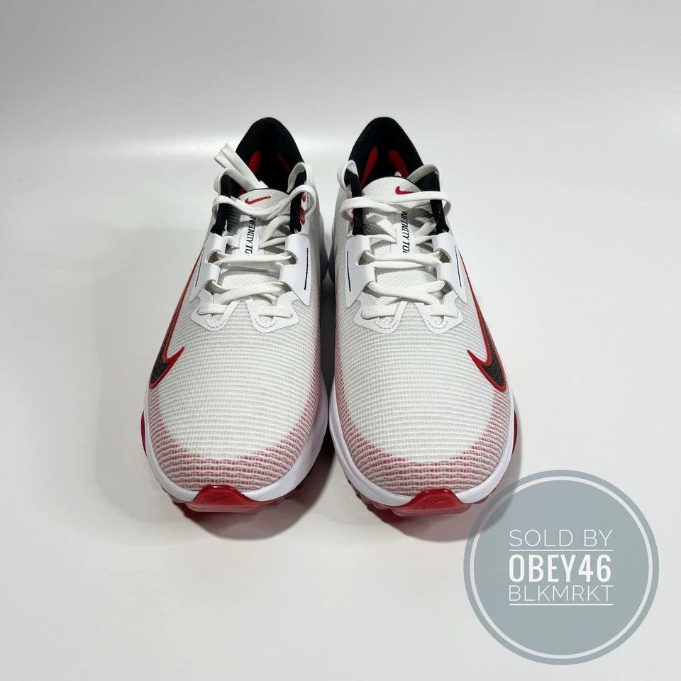 Zapatos de golf Nike Air Zoom Infinity Tour 2 “blanco uni rojo” FD0218-101 10,5W Foto 2 de 4